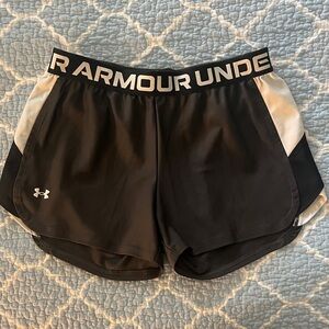 Under Armour Women's Athletic Shorts in Black and White